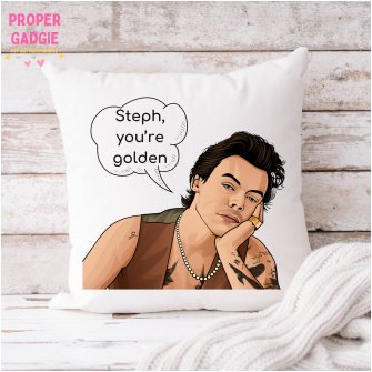 Harries Inspired Cushion, Personalised Styles Cushion, Stylish Home Decor, Cozy Accent, Harry Fan Cushion, COVER AND INSERT