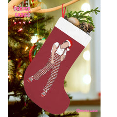 A Harry Styles-themed Christmas stocking adorned with his signature style, perfect for all Harries.