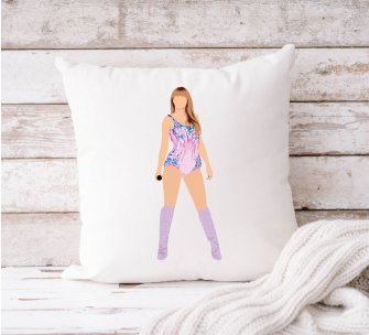 Stylish Tailor Styles Inspired Cushion, White Pillow, Cozy Home Accent, Decorative Pillow, Cushion For Swifties, Swiftie Fan Cushion
