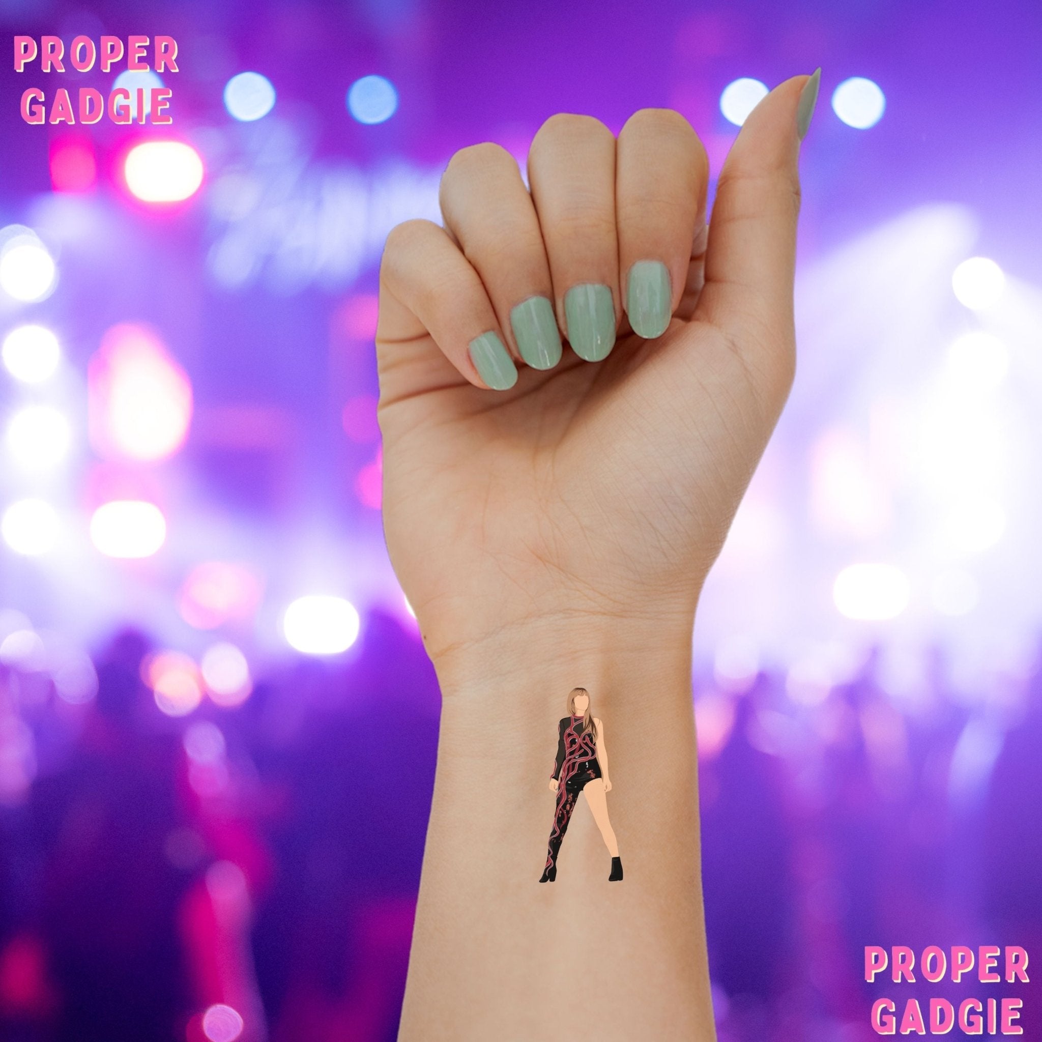 Swiftie Temporary Tattoos, Swiftie Fan Collection, Eras Tour Tattoo, Taylor Tattoo - ©️Proper Gadgie 2023