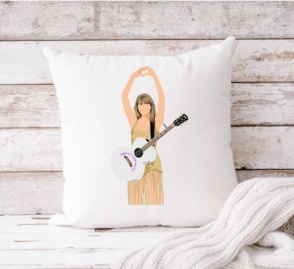 TS swift White Cushion, swfties Styles Inspired Pillow, Stylish Home Decor, Cozy Accent